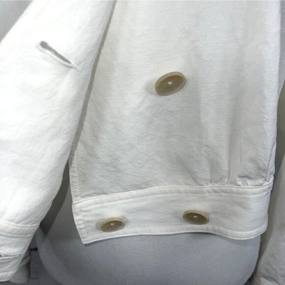 CABI Piazza Linen Blend Jacket Cream Medium #5096 euc - Picture 6 of 7